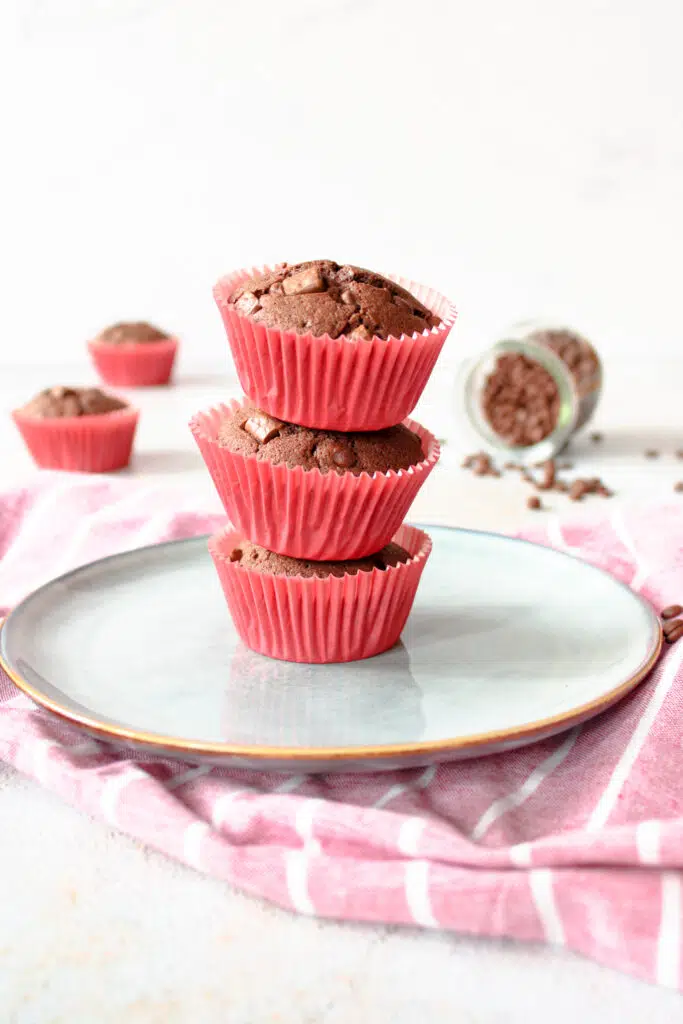 bestes Schokomuffins Rezept - einfach und schnell 6 Schoko Muffins Rezept