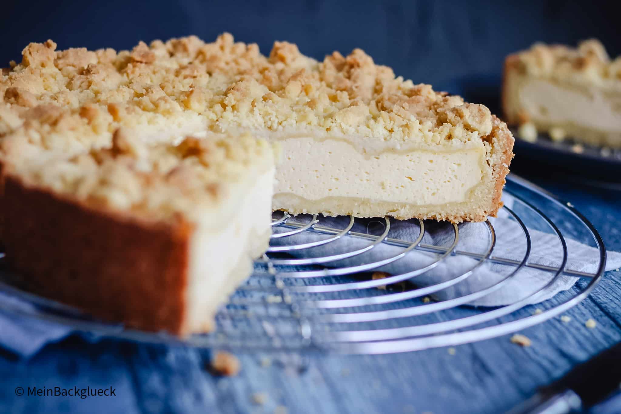 Rezept für saftiger Käsekuchen mit Streusel - Mein Backglück