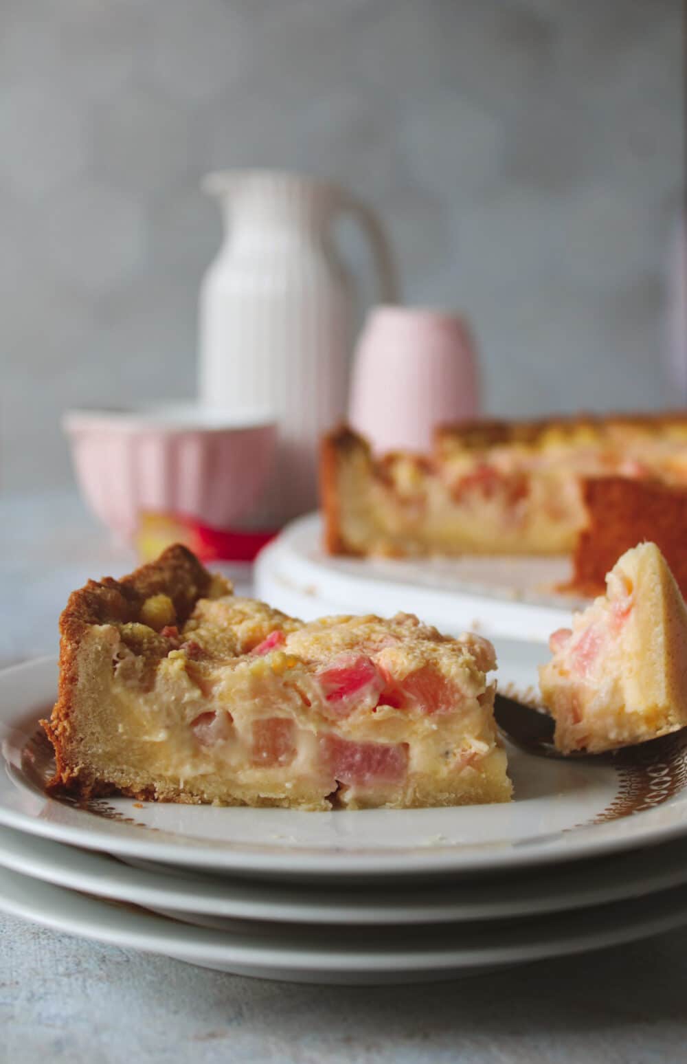 bester Rhabarberkuchen mit Pudding - Mein Backglück