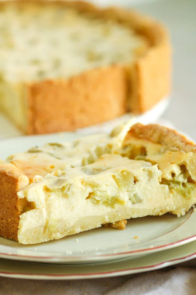 einfacher Käsekuchen mit Rhabarber 7 Quarkkuchen mit Rhabarber