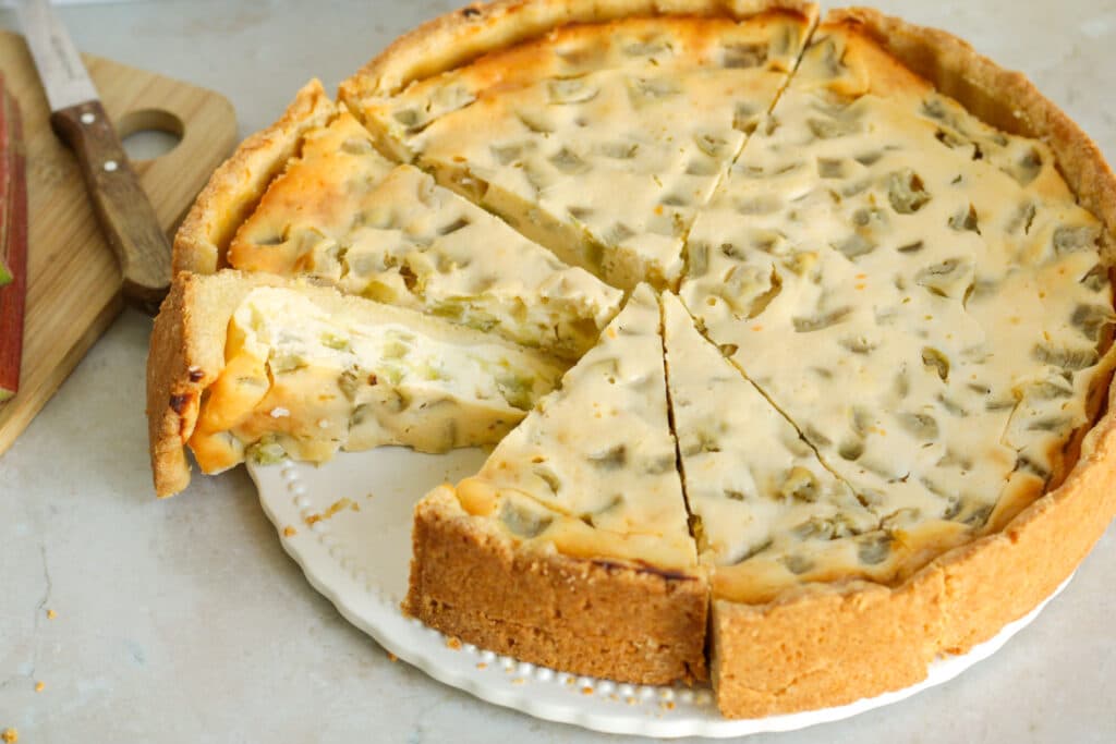 einfacher Käsekuchen mit Rhabarber 3 einfacher Käsekuchen mit Rhabarber