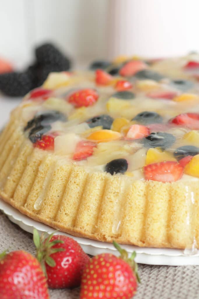 Obstkuchen Rezept mit Pudding