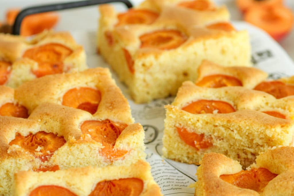 einfacher Aprikosenkuchen vom Blech