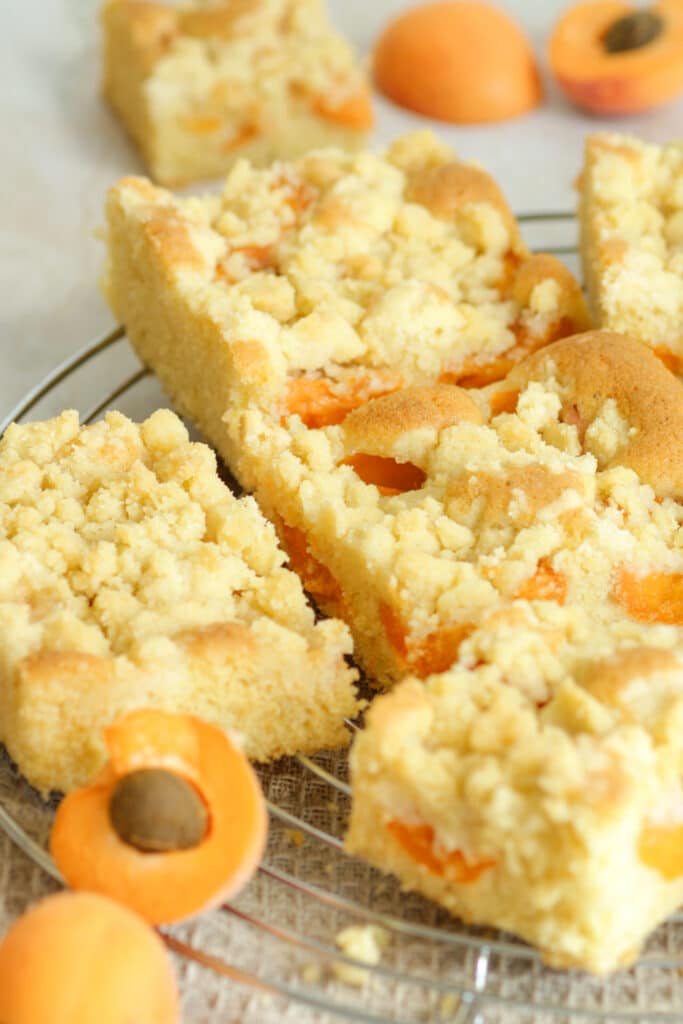 saftiger Aprikosenkuchen mit Streusel