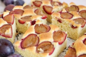 Zwetschgenkuchen auf dem Blech